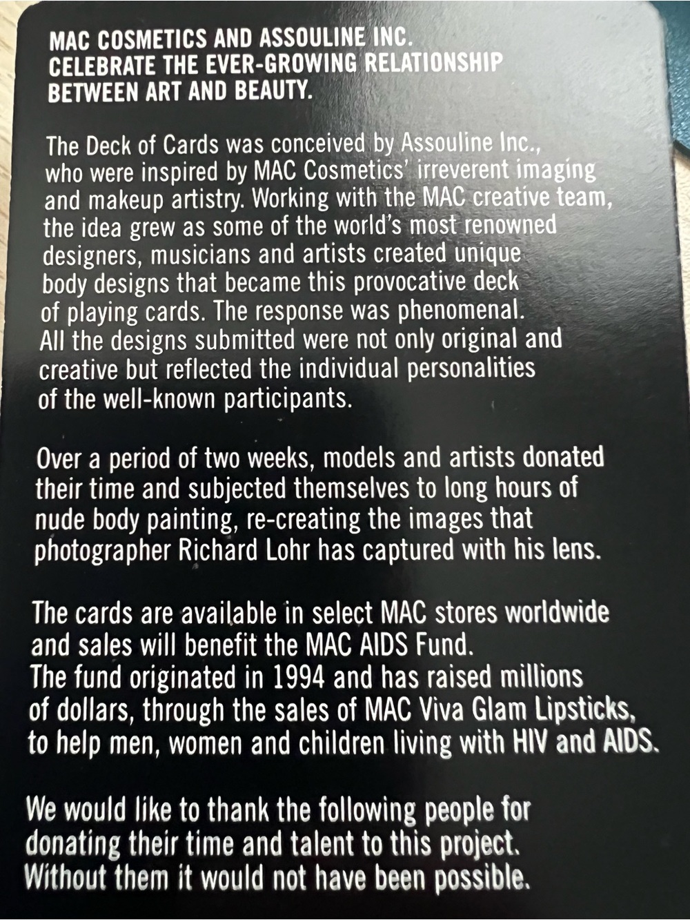 MAC x Assouline Playing Cards